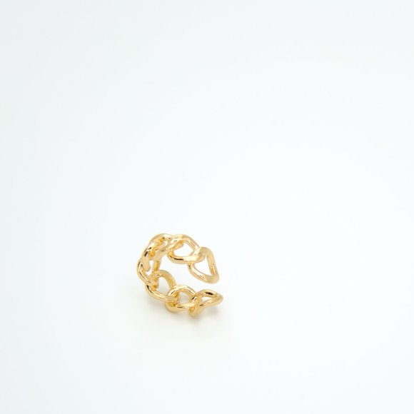Gold-Plated Resizable High Shine Chain Ring - Picture 8 of 11
